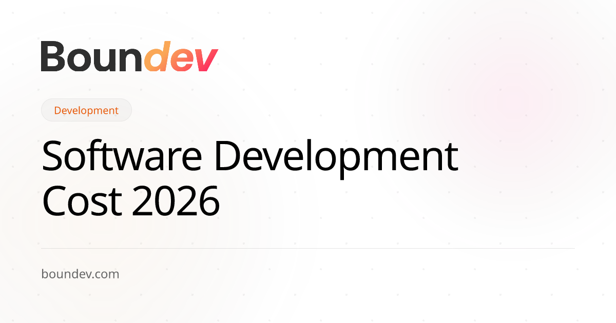 Software Development Cost: Complete 2026 Budget Guide